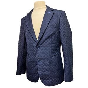 TailorByrd Collection Mens Blue Textured Blazer Sport Coat 40R